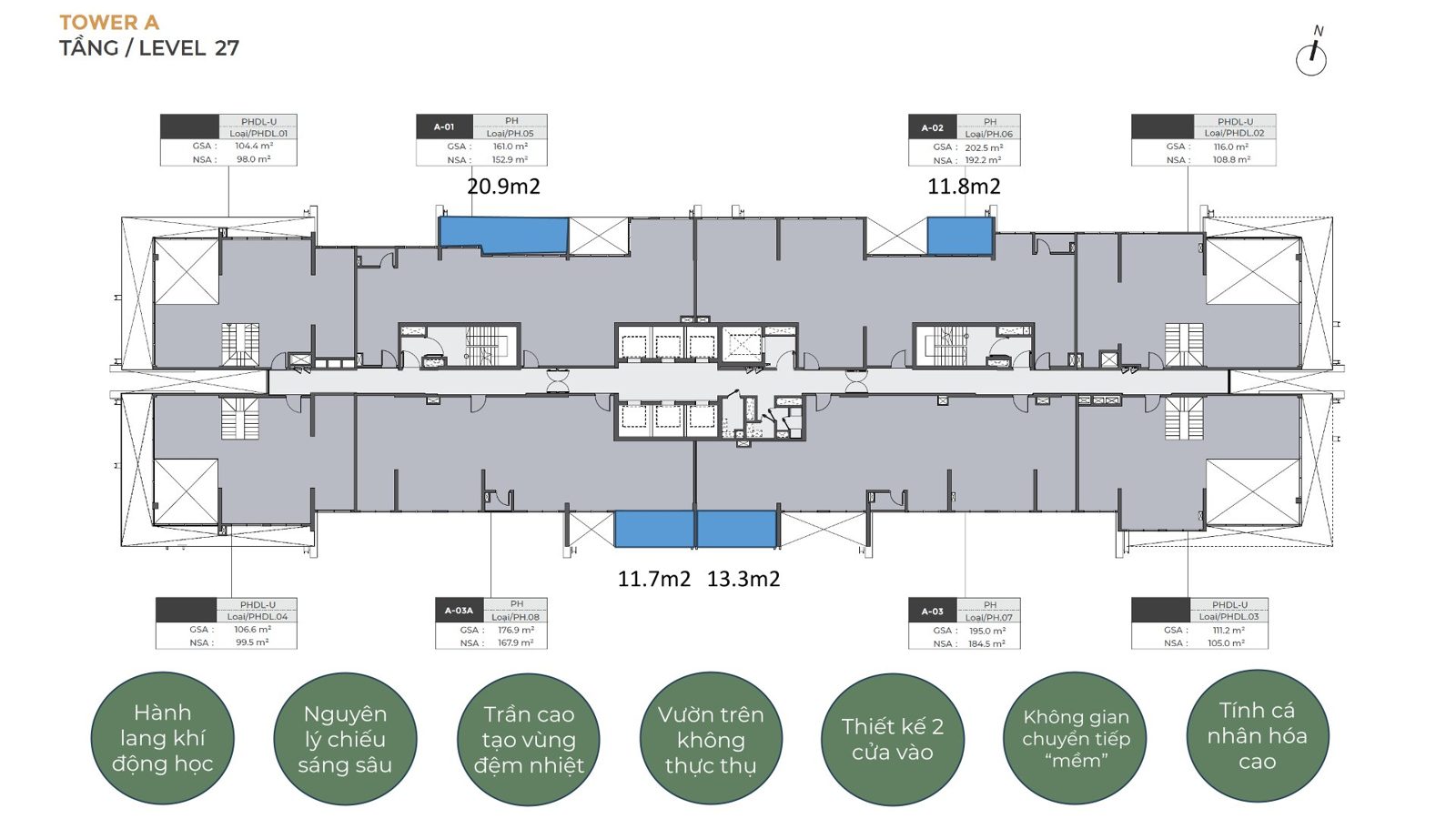 mat bang tang 27 penthouse duplex lumiere midtown the global city