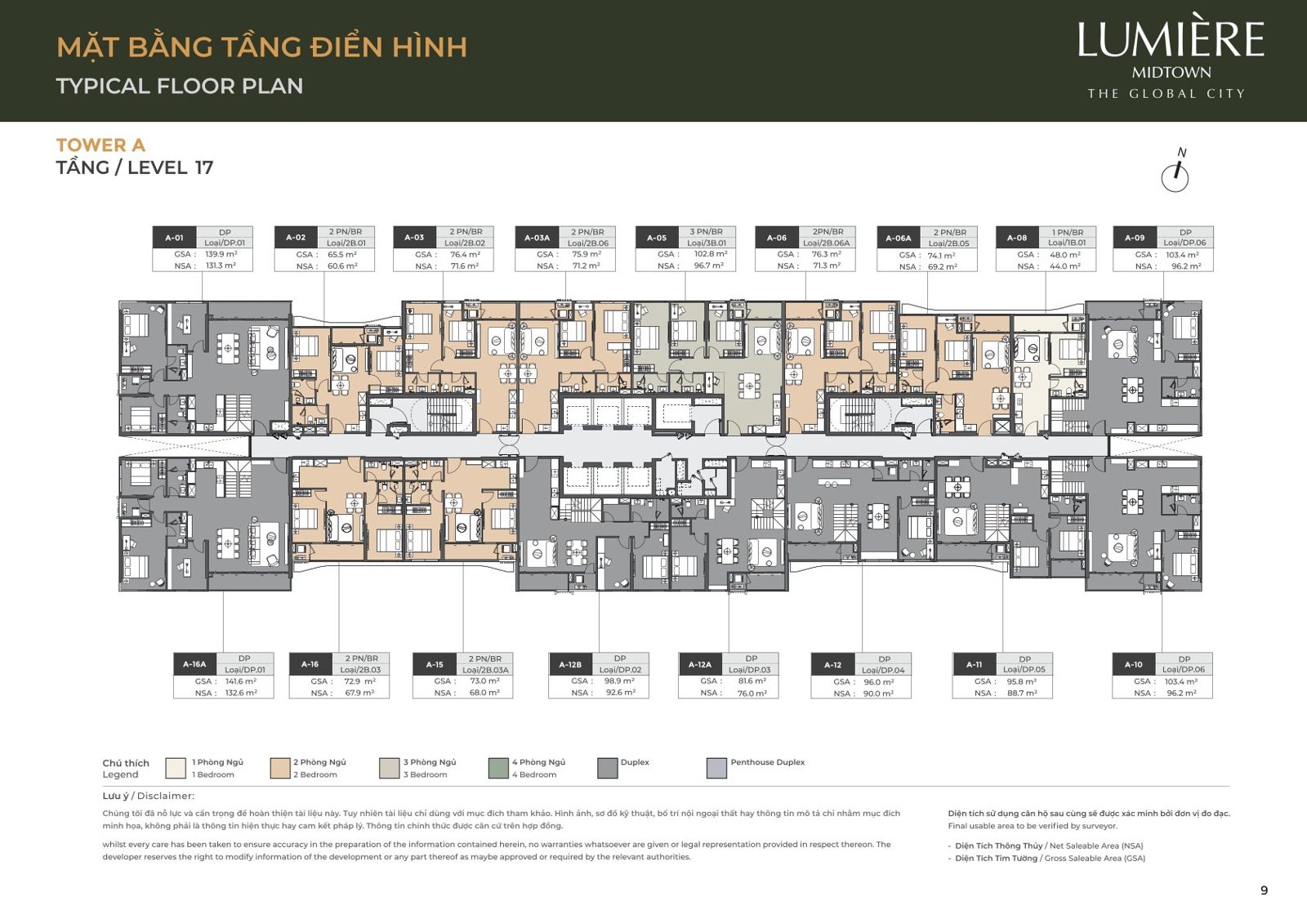 Vang tang mat 17 penthouse duplex lumiere midtown the global city