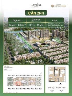 CĂN HỘ 2 PHÒNG NGỦ LUMIERE MIDTOWN THE GLOBAL CITY QUẬN 2