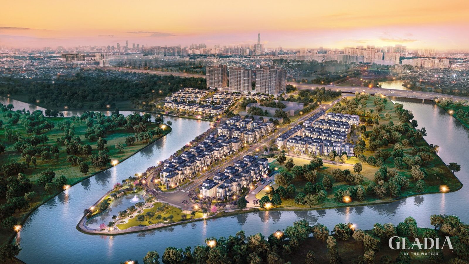 Phối cảnh dự án Gladia By The Water - Khang Điền & Keppel Land