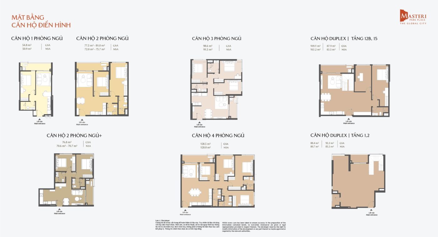 layout can ho dien hinh masteri park place