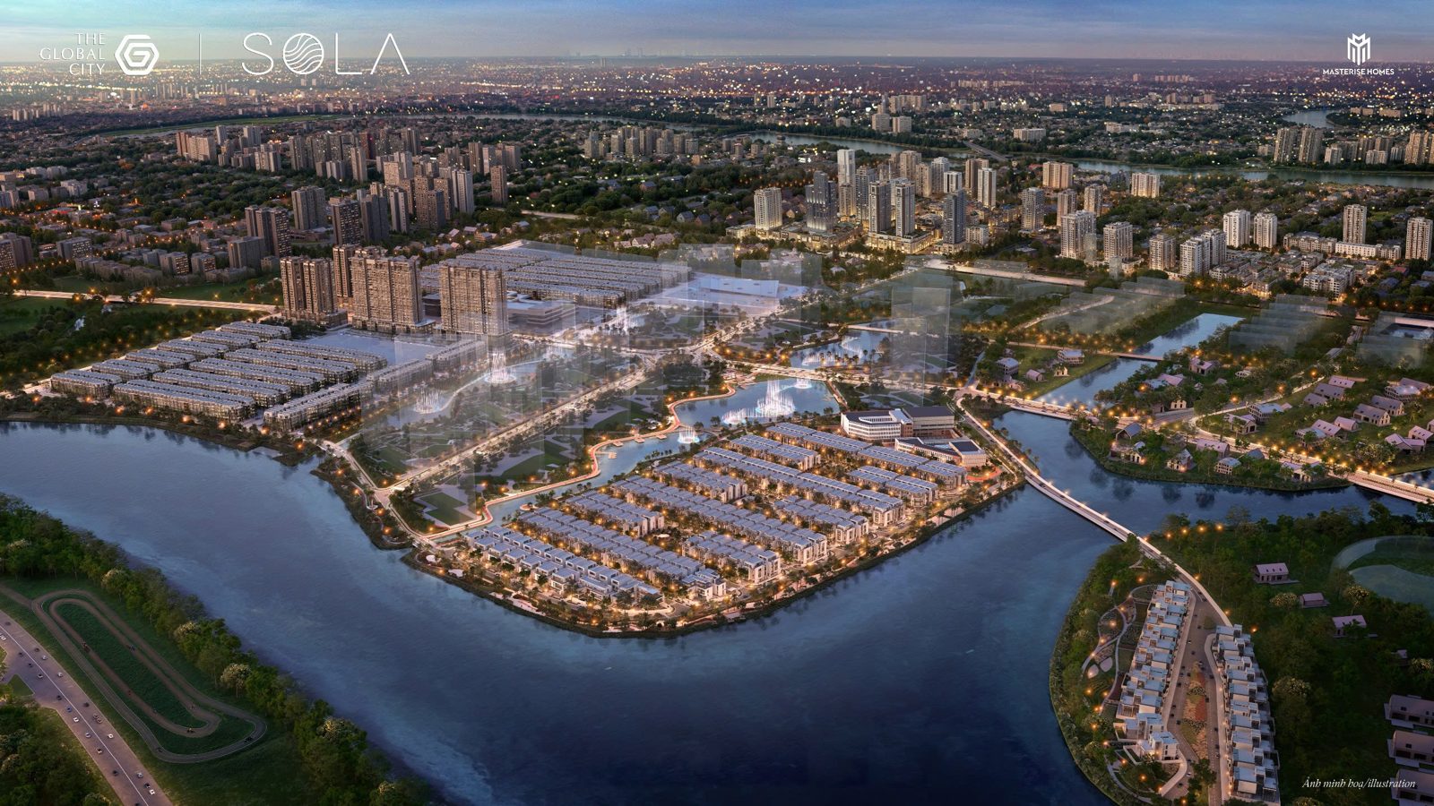 phoi canh ban dao sola the global city masterise homes quan 02
