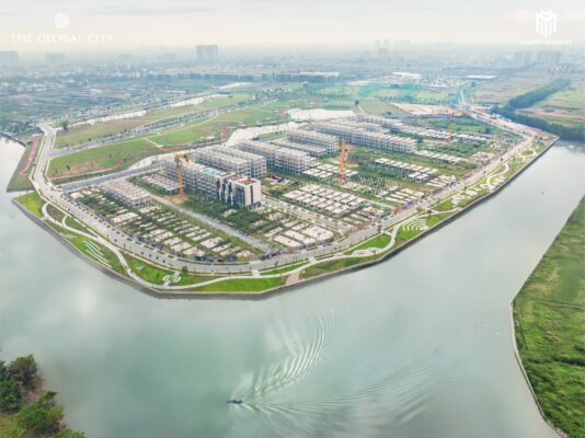 Thực tế phân khu Sola Đảo Ánh Dương tại dự án The Global City với 3 mặt giáp sông Rạch Chiếc