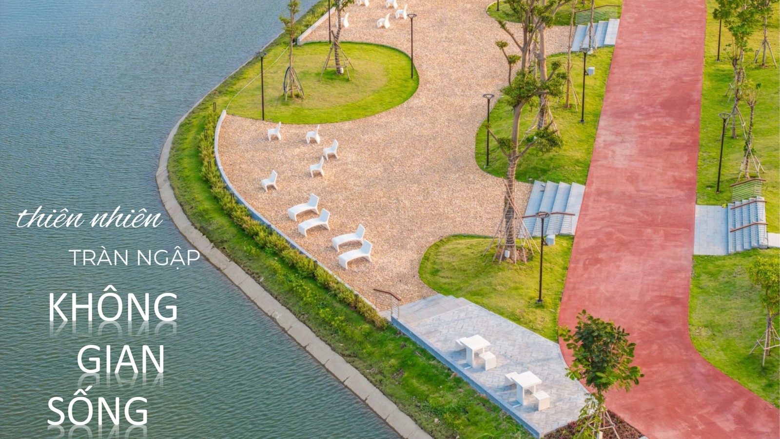 Nature fills the living space at Sola Dao Anh Duong subdivision of The Global City project.