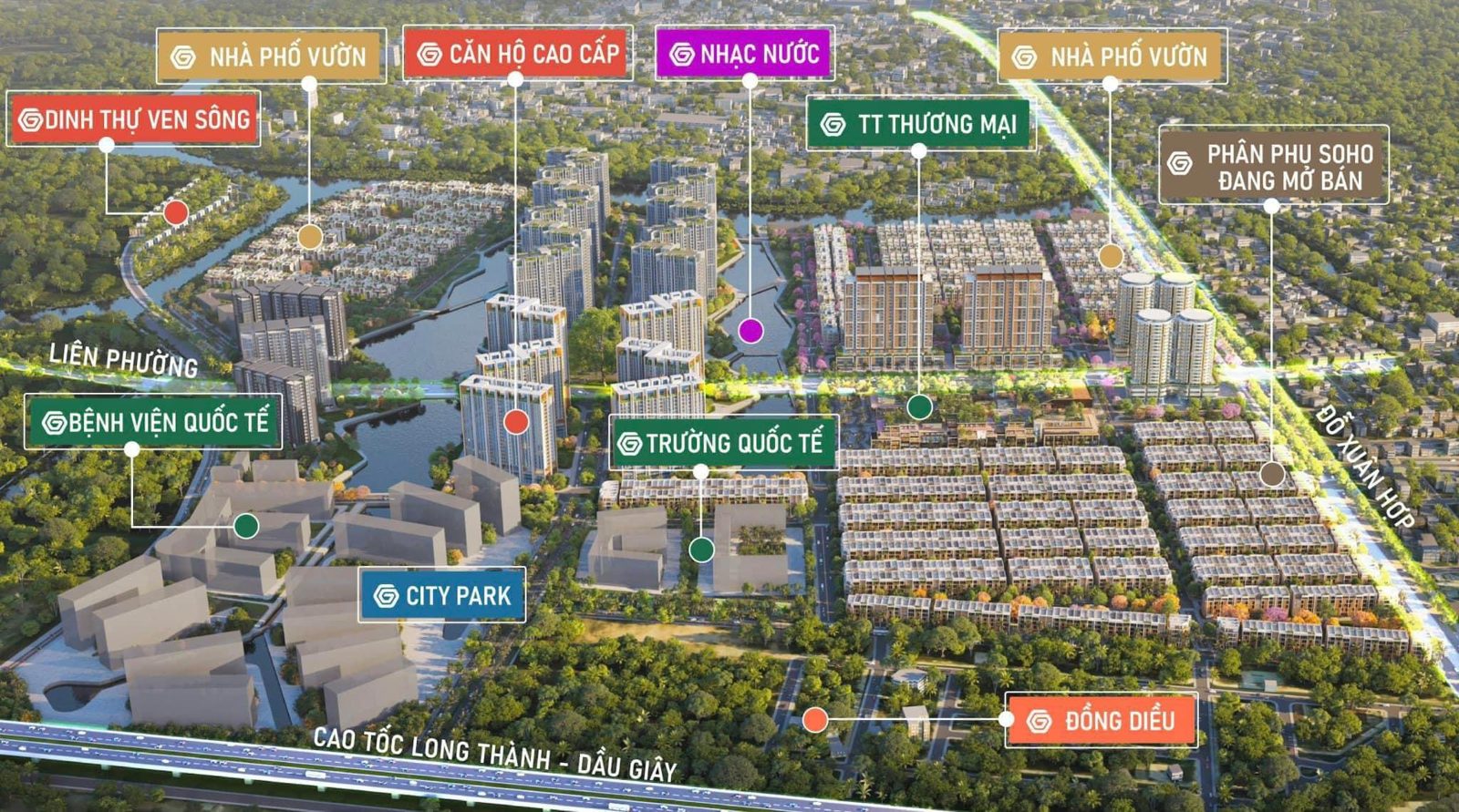 tổng thể khu đô thị the global city masterise homes tại quận 2