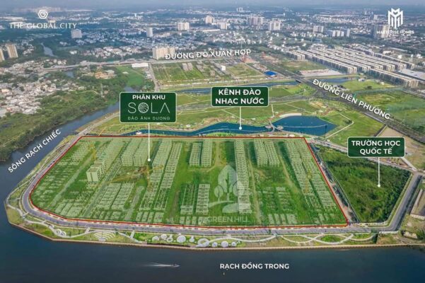 SOLA ĐẢO ÁNH DƯƠNG - LATEST PROGRESS UPDATE OF THE GLOBAL CITY GARDEN VILLA PENINSULA ZONE 14 Sola garden villa on Anh Duong street with 3 bedrooms