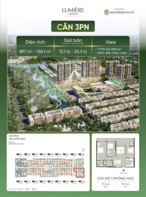 CĂN HỘ 3 PHÒNG NGỦ LUMIERE MIDTOWN THE GLOBAL CITY QUẬN 2