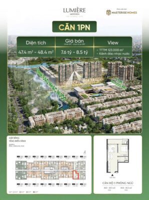 CĂN HỘ 1 PHÒNG NGỦ LUMIERE MIDTOWN THE GLOBAL CITY QUẬN 2