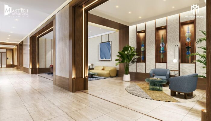 NHẬN BOOKING ƯU TIÊN TOÀ CT7 CĂN HỘ THE GLOBAL CITY MASTERISE HOMES QUẬN 2 6 Khu vực sảnh chờ căn hộ Masteri Grand View tại dự án The Global City Masterise Homes quận 2
