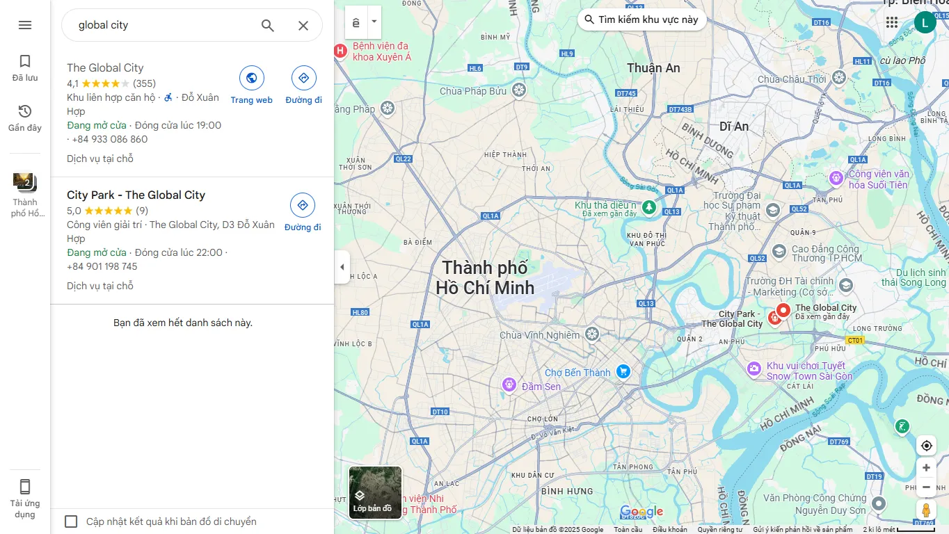Vị Trí Và Cách Di Chuyển Đến Dự Án The Global City Thủ Đức