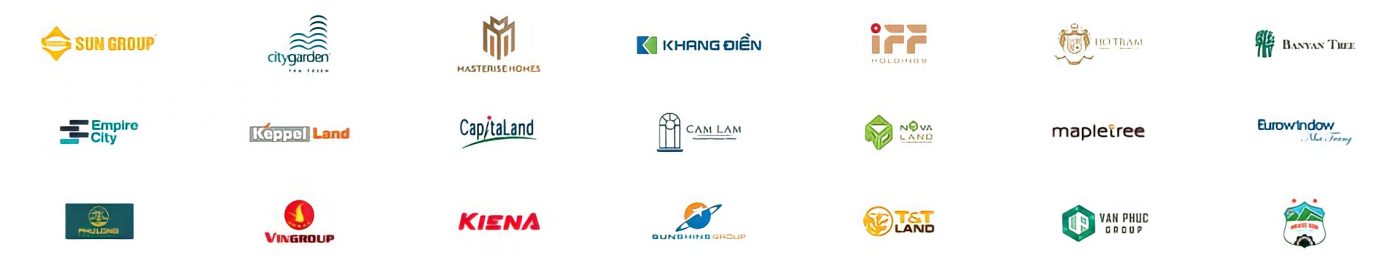 Các chủ đầu tư: Vinhomes, Masterise Homes, Khang Điền, Nam Long, Keppel Land, CapitaLand, Sơn Kim Land, T&T Group, Kusto Homes, GS, Lotte, Gamuda Land, Khải Hoàn Group